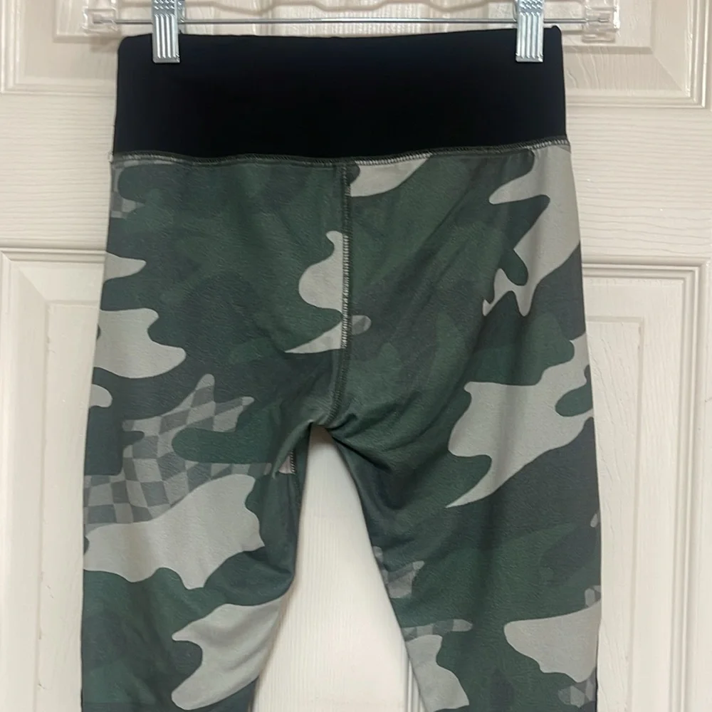 Justice sport leggings. Size large (12-14). Camo. Mesh on the lower leg.
